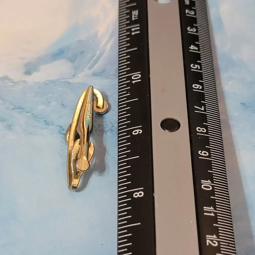 Vintage Swank Golf Club Tie Bar Gold Tone Figural Tie Clip 1.5